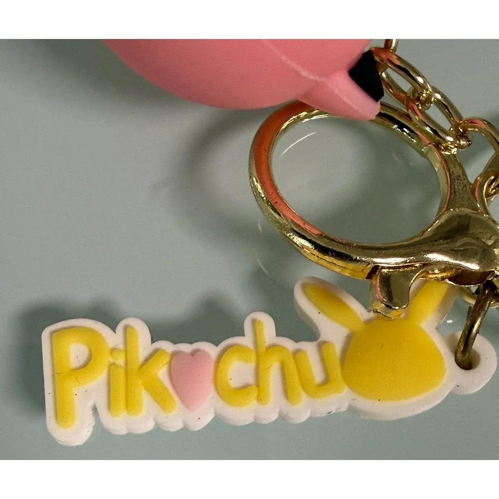 Pokemon JigglyPuff 3D‎ Figure Bag Clip-On Keychain Bag Backpack Accessory Pink